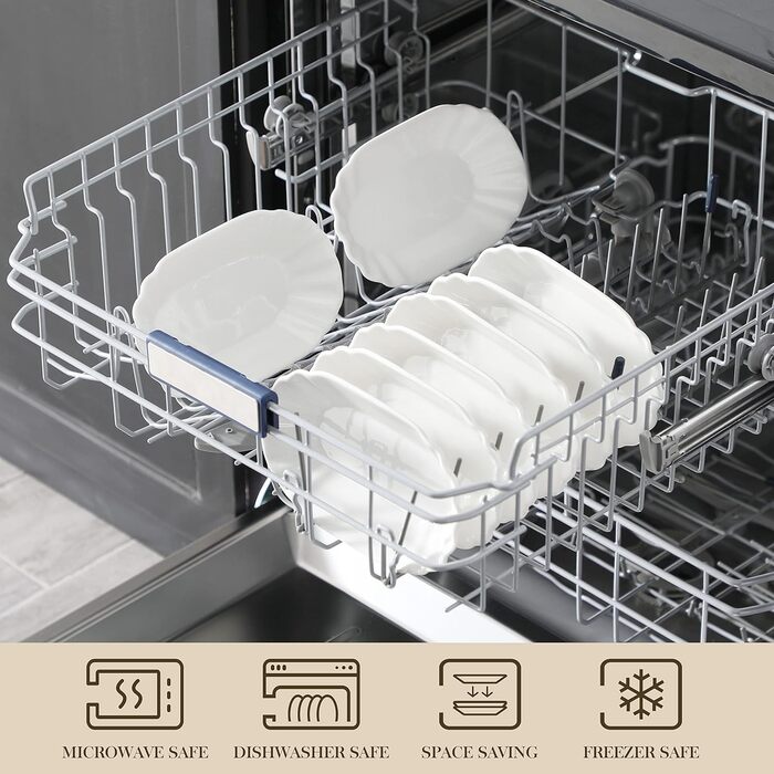 Регулярна серія, 8 шт. Набір пілінгу картоплі фрі, кремовийБілий порцеляновий пілінг для картоплі фрі, миска каррівурст, тарілка д