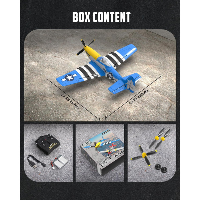 ГГц 4-канальний пульт дистанційного керування Літак RTF RC Plane Верхній пілотаж Літак іграшка для початківців, дітей і дорослих (
