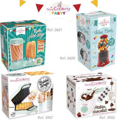 Машина для виготовлення хот-догів ScrapCooking 601 - місткість 12 сосисок і 2 булочки - вінтажний ретро-стиль для вечірок Барбекю Фестивалі Веселощі День народження-Зелений-0601, безпечний для харчових продуктів пластик, білий