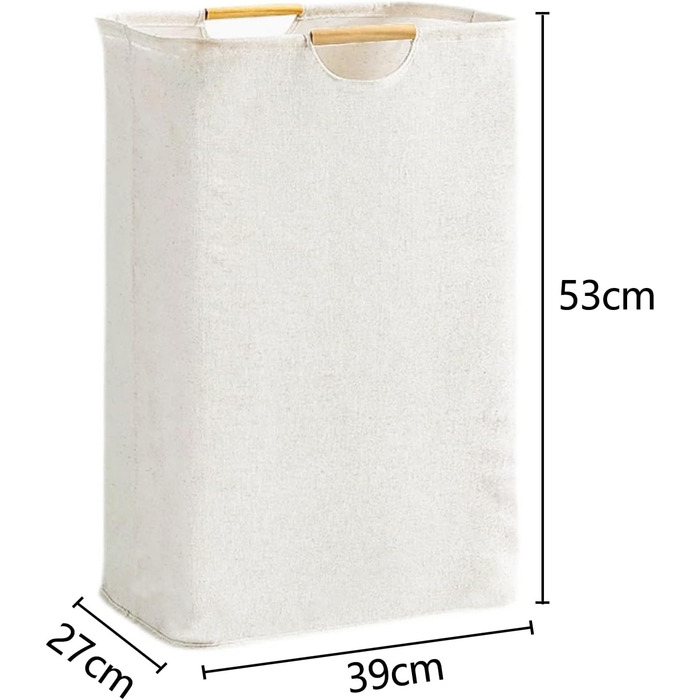 Кошик для білизни Fousenuk складний тканий оксфордська тканина білий 395327 см, Кошик для білизни складний кошик для білизни з руч