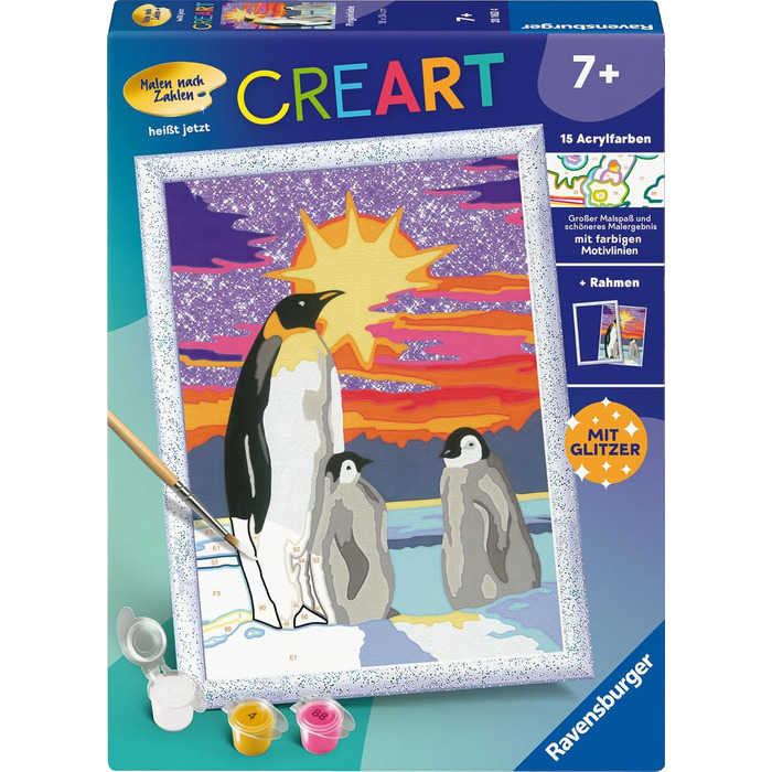 Розмальовка за номерами Пінгвін для дітей віком від 9 років, 20162 - Penguin Love -