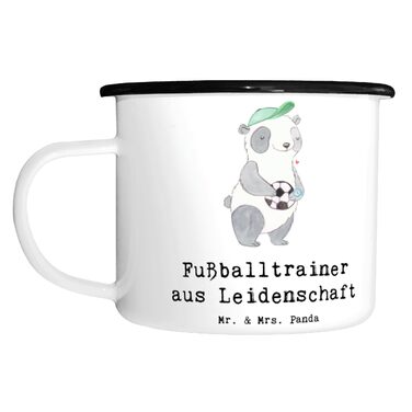 Дорожня кружка &quotМістер і місіс Панда&quot, &quotПристрасть футбольного тренера&quot - подарунок, кружка, приказка, металева кружка, футбольний матч, талісман, емальована кружка, кружка для чаю, кружка для вулиці, річниця