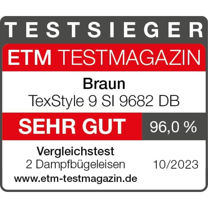Парова праска Braun TexStyle 9 SI9682 DB з технологією FreeGlide 3D, вертикальна подача пари, функція захисту від крапель, функція