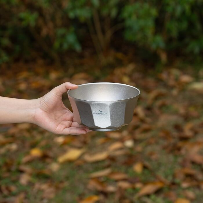 Титанова кемпінгова чаша iBasingo 800 мл, легка, з подвійними стінками, для походів на свіжому повітрі, стійка до опіків, іржі, портативна, для походів, подорожей, дому (срібляста) Ti1175T 800 мл срібляста Ti1175t