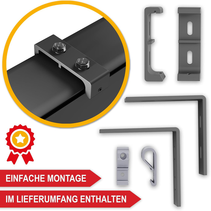 Вертикальна маркізка для використання всередині та зовні приміщень - розсувна у 2 розмірах 250 x 160 см / 250 x 180 см - ширма для забезпечення конфіденційності на балконі та терасі - ручна - захист від сонця, захист від вітру (антрацит, 160 x 250 см) Ант