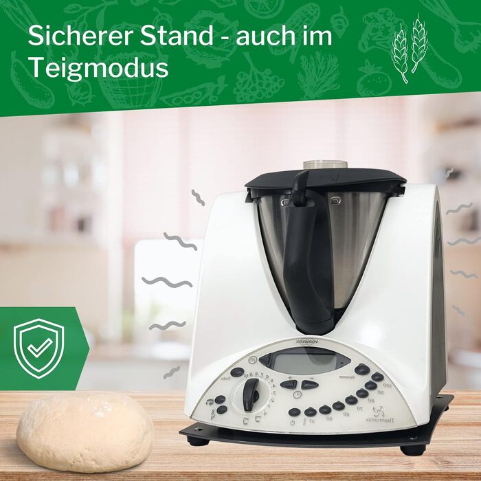 Ковзаюча дошка, сумісна з Thermomix TM31 в антрацитово-сірому кольорі від Leckerhelfer