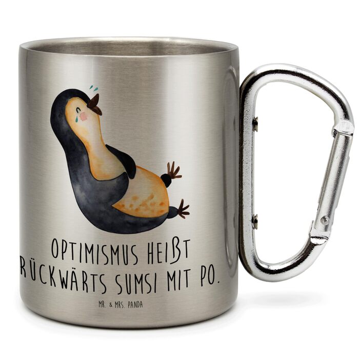 Термос-кухоль з пінгвінами &quotМістер і місіс Панда&quot, що сміються - подарунок, ха-ха, пінгвіни, термокухоль з нержавіючої сталі, гумор, лол, чайна кружка, оптимізм, металева кружка, термокухоль, чашка для чаю