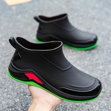 Водне взуття, гумові чоботи, для активного відпочинку на природі, дощові, легкі, низького ходу, для роботи, повсякденного життя, подорожей та походів, зелені, 39 1/3 EU