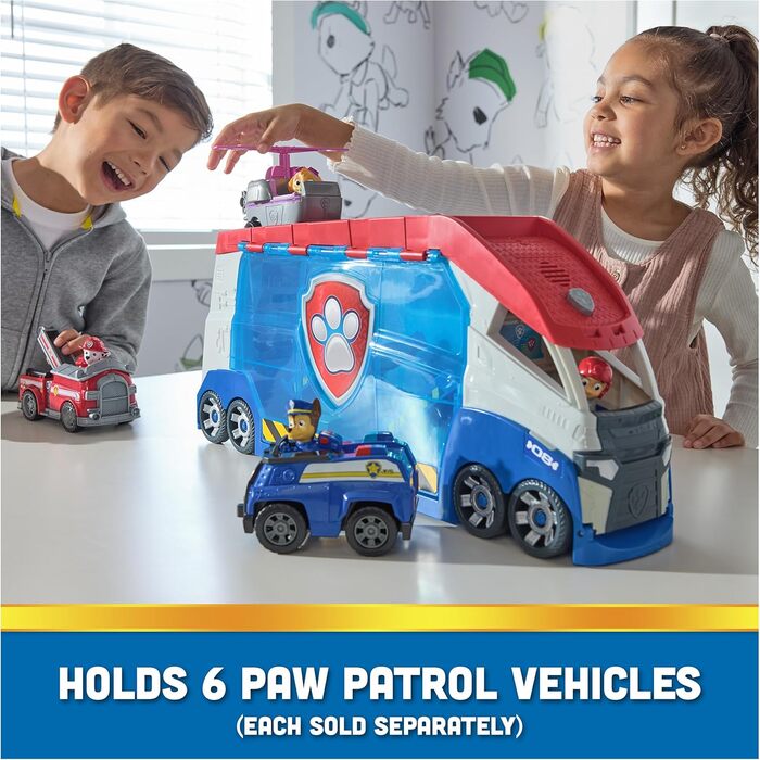 Командний автомобіль Launch'n Rescue PAW Patroller з новими функціями, включаючи фігурку Райдера та 1 базовий автомобіль, іграшка підходить для дітей віком від 3 років і старше