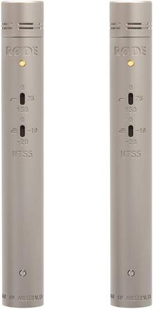 �DE NT55 Matched Pair Універсальний -дюймовий конденсаторний мікрофон з малою діафрагмою (узгоджена пара) з регульованою полярною