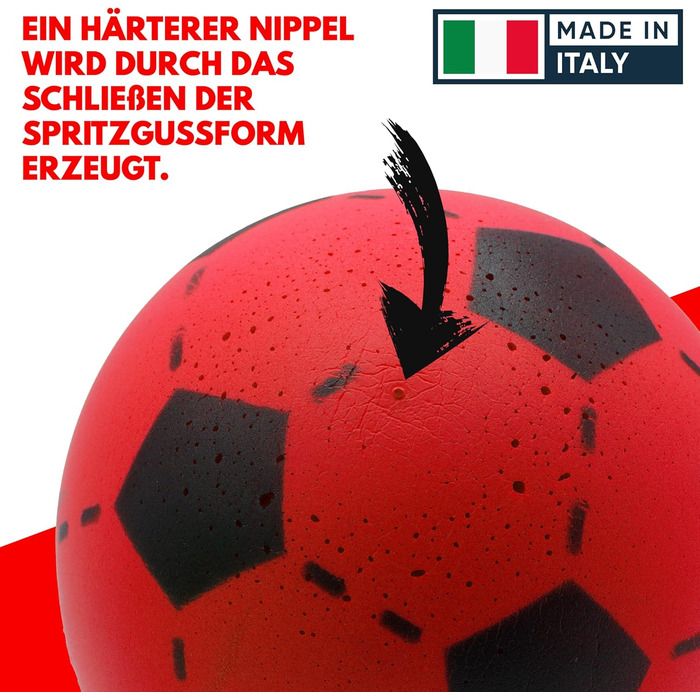 М&39який м&39яч Kyto 3X, 12 або 20 см, жовтий, червоний, синій, пінопластовий м&39яч, дитячий м&39який футбольний м&39яч, 20 см, червоний