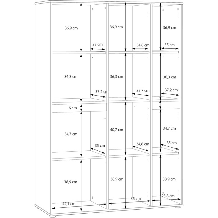Шафа 100 110, сучасна шафа з рейковим дизайном, 5-дверна, спальня, декор дерева Maulella Oak Kashmir Beige, 109,3 см завширшки x 161,7 см заввишки x 41,5 см завглибшки
