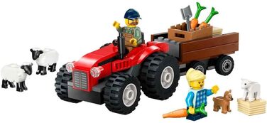 Трактор LEGO City з причепом - Ферма з фігурками трактора та тварин - Ігрові набори Монтессорі для хлопчиків і дівчаток від 4 рокі