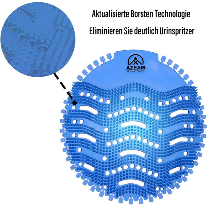 Ситечко для пісуара 10 шт. з ароматом Вставка для пісуара 30 днів Ефект свіжості Ситечко Pissoir Захист від бризок Освіжувач повітря Кожен пісуар і пісуар Одноразові рукавички Килимок-вставка для пісуара (блакитна/морська свіжість) (20 шт. - блакитна / мо