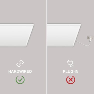 Інфрачервоний стельовий обігрівач з термостатом, 660 Вт, інфрачервоний стельовий обігрівач із захистом від перегріву, нагрівальна панель, енергозберігаючий електричний обігрівач - 1030 x 630 мм, 660 Вт стельове кріплення термостат