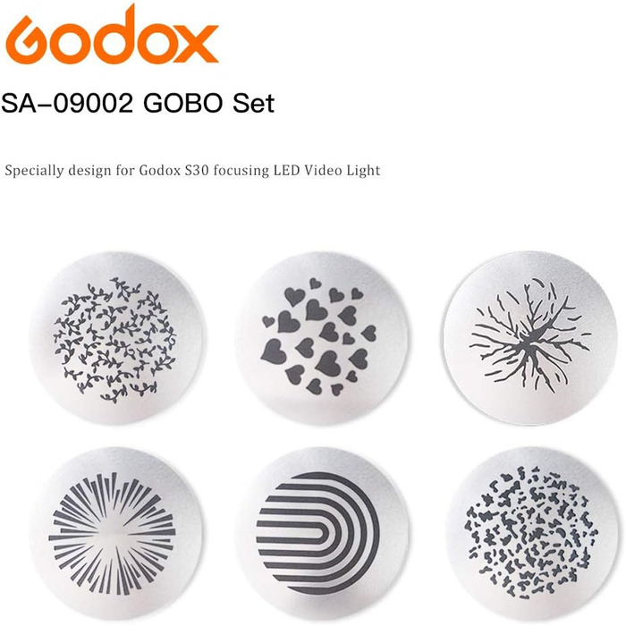 Набір GODOX S30 MusterEinsatz SA09-002 GOBO для світлодіодного фокусного світла Godox S30 (SA09-02)