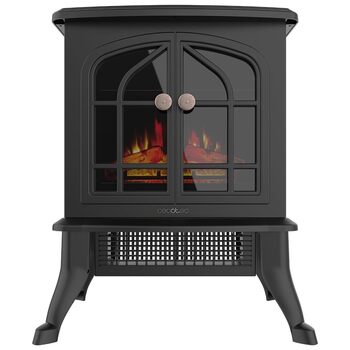 Електричний камін Cecotec ReadyWarm 2000 Flames 2000 Вт, 2 рівні потужності, регульований термостат, незалежне керування полум'ям, площа обігріву до 25 м