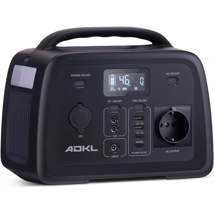 Портативний зовнішній акумулятор постійного струму, акумулятор 320 Втгод для кількох пристроїв, акумулятор LiFePO4, сонячний генератор потужністю 300 Вт з виходом змінного струму/розрядки 300 Вт та USB-C 60 Вт, для кемпінгу, активного відпочинку, подороже