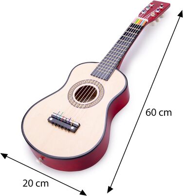 Нові класичні іграшки - 10344 - Музичний інструмент - Іграшкова дерев'яна гітара - Naturel