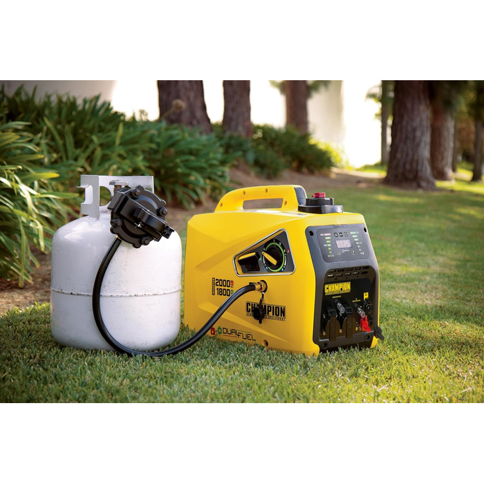 Електрогенератор Champion Power Equipment бензин газ (2000 Вт, інвертор, генератор зі світлодіодним дисплеєм, подвійне паливо, над
