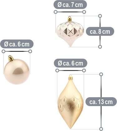 Набір різдвяних прикрас 19 предметів рожеві com-four