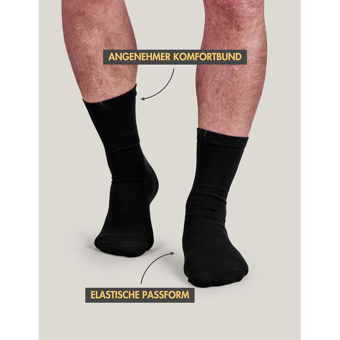 Пар чоловічих шкарпеток, бавовняні шкарпетки чорного або синього кольору, дихаючі чоловічі шкарпетки розмір 43-46 Чорний, 20