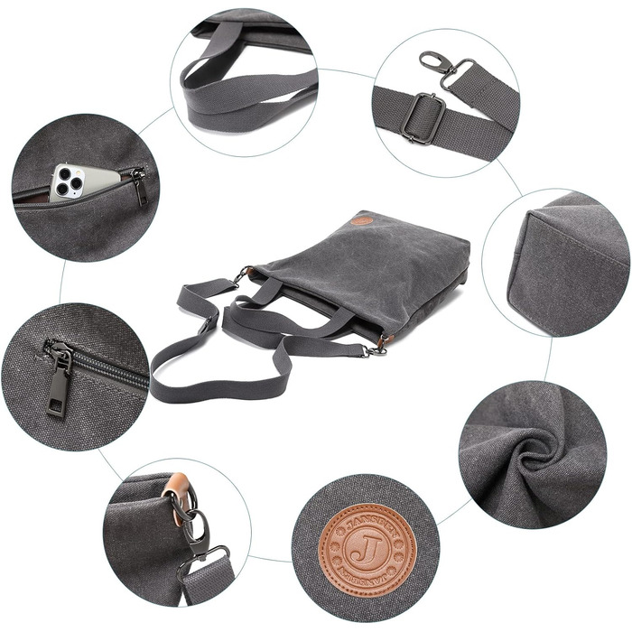 Жіноча полотняна сумка через плече Пляжна сумка Випадкові багатофункціональні сумки через плече Великі для роботи Школи Покупця Ви