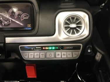 Дитячий електромобіль FINOOS Mercedes G63 AMG 2-місний, двомісний дитячий електромобіль з пультом дистанційного керування - шкірян