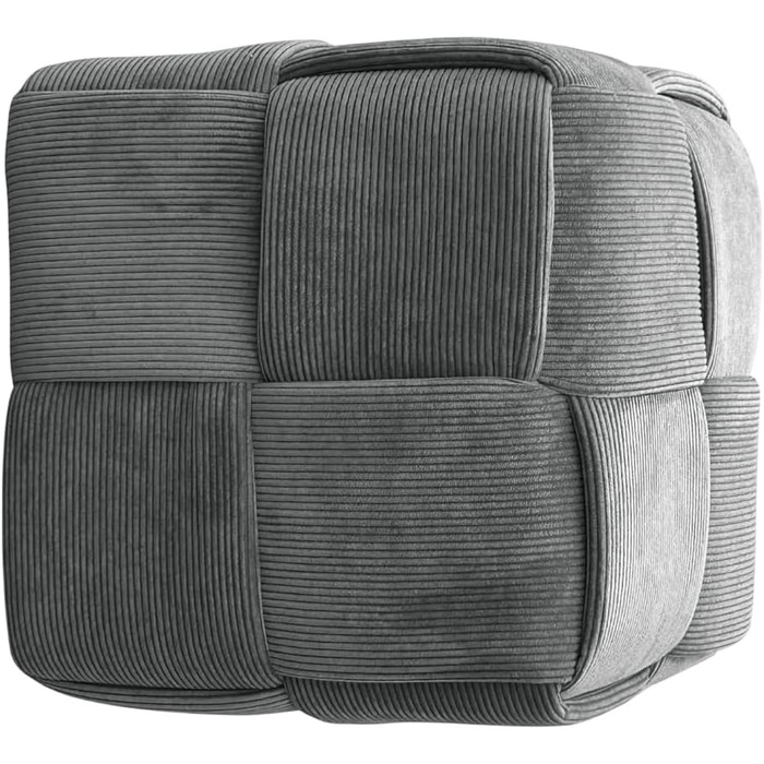 Пуф URBAN/Сірий вельвет/Подушка на підлогу/Табурет/Океан/Ш 40, В 40, Г 40 см