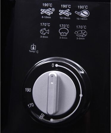 Фритюрниця з олією 2,5 літра мастила, електрична, маленька, регульований термостат, знімний контейнер для масла з антипригарним покриттям, фільтр запаху 1800 Вт, чорний, 4908