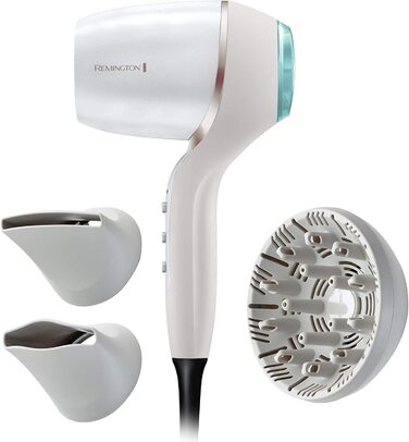 Фен Remington Ionen Hydraluxe Pro (2200 Вт, 160 км/год, 2 насадки для стайлінгу, сенсор Hydracare)