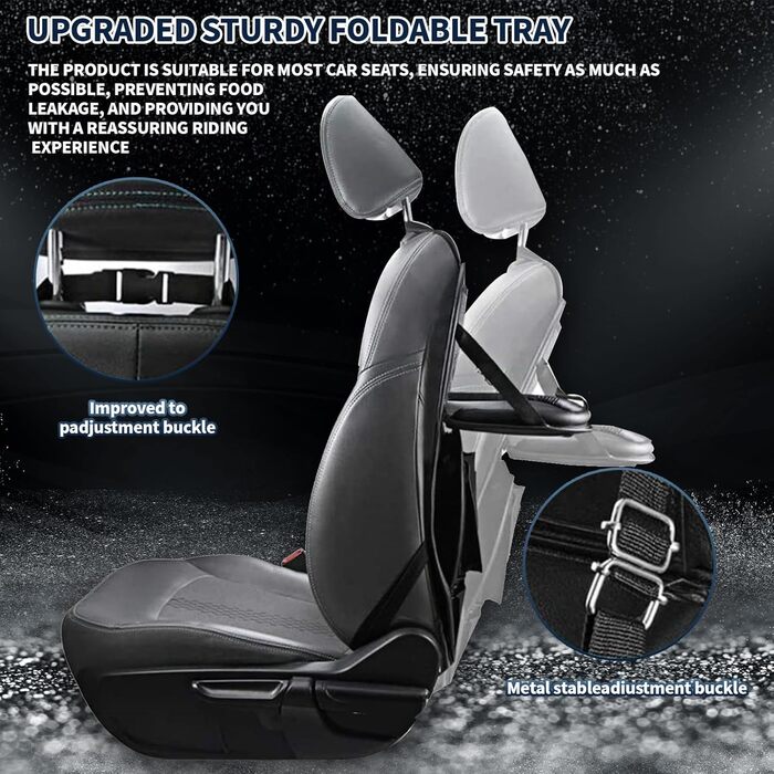Автомобільний органайзер на заднє сидіння ONISMEZ 2 шт. з піддоном, автомобільний органайзер на заднє сидіння зі складним тримачем