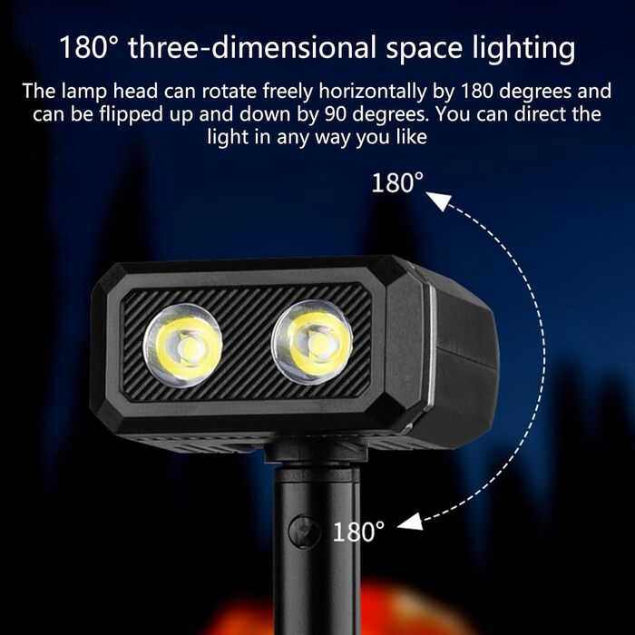 Портативні телескопічні ліхтарі, 500 лм, висока яскравість, обертання на 180, IP44, 5 для екстрених випадків у поході, портативний телескопічний робочий ліхтар, 2