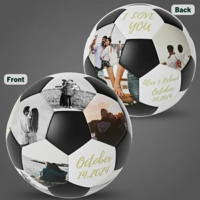 Персоналізований футбольний м&39яч з фото, іменем, текстом, логотипом. Індивідуальний футбольний подарунок. Персоналізований подарунок на день народження. Персоналізовані подарунки для хлопчиків, дівчаток, татів, футбольних уболівальників, синів та дочок.