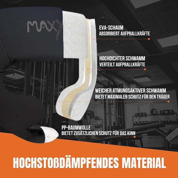 Головний убір MaxxMMA з повним покриттям, боксерський, ММА, тренувальний, кікбоксинг, спаринг, карате, тхеквондо, розмір L, чорний