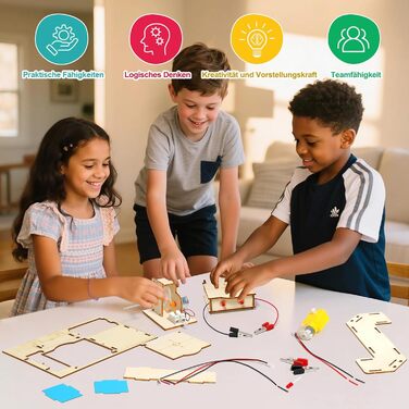 Експерименти для дітей віком 8, 9, 10, 11, 12, 13, 14 років, набір електроніки, набір для експериментів, електроконструктор для дітей, дерев&39яний конструктор, дитяча іграшка, подарунки для хлопчиків віком 8, 9, 10, 11, 12, 13, 14 років, STEM 2