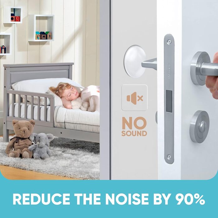 Найміцніша настінна накладка на дверну ручку 5,08 см Набір з 6 прозорих гумових дверних ручок, кругла захисна подушка для стіни. Т