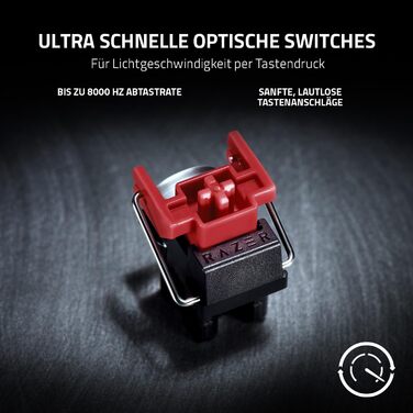 Оптична ігрова клавіатура без цифрової клавіатури (лінійні оптичні перемикачі, клавіші Doubleshot PBT, підставка для долоні) QWERT