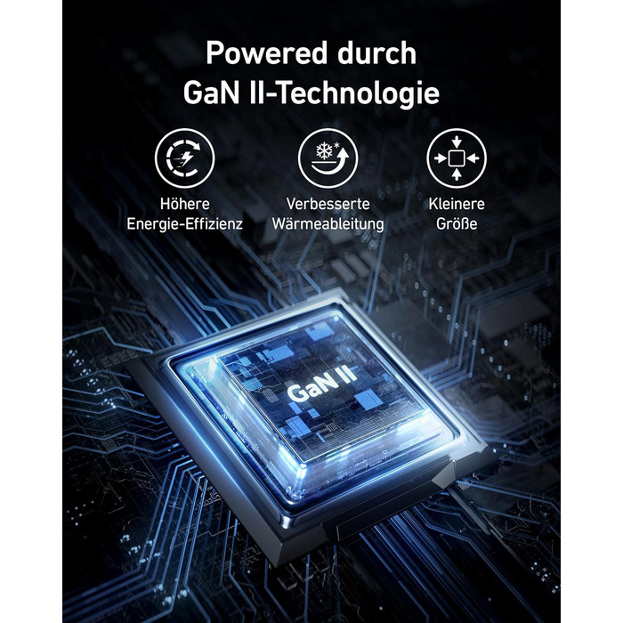 Компактний адаптер живлення USB-C для MacBook Pro, iPad Pro, Steam Deck, Galaxy S20, Dell XPS 13, Note 20/10, iPhone 15, Pixel Bla