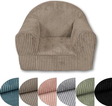 Міні-крісло для дітей з вельвету - 40x33x39 см - Дитяче крісло та диван - М&39яке та безпечне - Сертифіковано Oeko-Tex, Світло-зелене