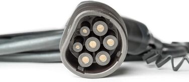 Метровий зарядний кабель типу 2, сумісний з усіма електромобілями та PHEV, зарядний кабель типу 2 22 кВт, 3-фазний, 32 А, сертифік