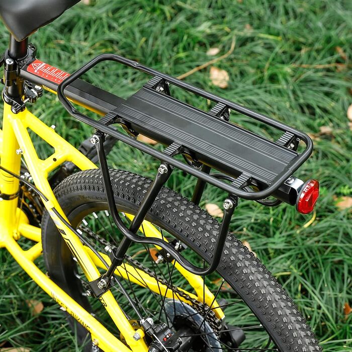 Багажник для гірського велосипеда West Biking - Стабільний багажник для велосипеда Міцний багажник для гірського велосипеда Алюмінієвий багажник для велосипеда, легкий монтаж Задній багажник для велосипеда Максимальне навантаження 50 кг Чорний
