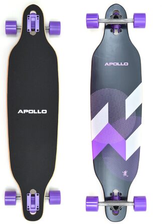 Лонгборд Apollo Makira DT 38" Twin Tip drop-through freeride cruiser 8-шаровий клен ABEC-9 високошвидкісні повний компліт для новачків фрірайду слайдів T-Tool у комплекті оригінал Німеччина 2025