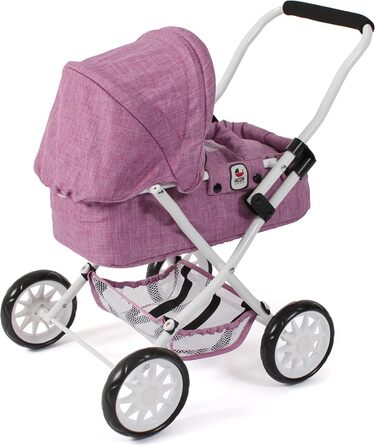 Коляска для ляльок Smarty, для дітей від 2 років, джинсовий рожевий, 555-62, 56 x 37 x 56 см, 2000 -