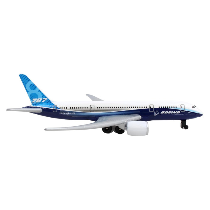 Одномісний літак Boeing 787 малого масштабу, модель літака, іграшкова мініатюрна модель з металу та пластику - для дітей віком від 3 років