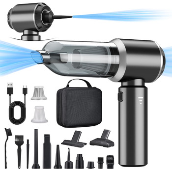 Акумуляторний ручний пилосос 2-в-1, акумуляторний ручний пилосос 18000PA, автомобільний пилосос Потужний, 3-швидкісний 200000 об/х