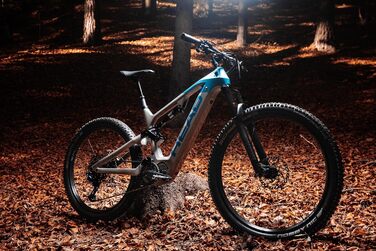 Гірський електровелосипед для дорослих Muret Trail Full Suspension E-Fully, сірий/синій 48