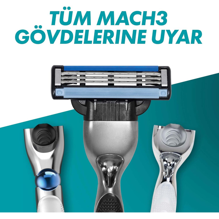 Леза для бритви Gillette Mach3, 8 змінних лез для вологих бритв чоловіків з 3-кратним лезом без розчарувань Одинарна упаковка