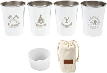 Набір барвистого посуду для кемпінгу, аксесуари для пікніка, кухлі для пригод, харчова нержавіюча сталь 304, полотно, сумка для перенесення в комплекті, зелений