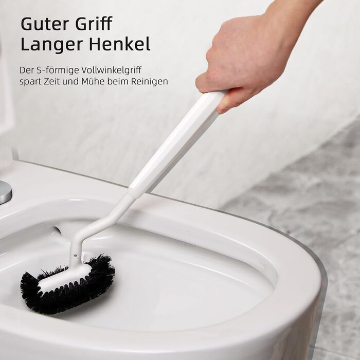 Набір щіток для туалету та тримачів Щітка для туалету щітка для туалету глибокого очищення з очищувачем обода - Гнучкий тримач щіт